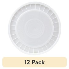 5 Gallon Round Plastic Utility Bucket Lid Whi...