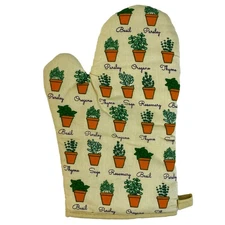 Potted Herbs Oven Mitt Cute Chef Spices Gardening Lover Gift Novelty Kitchen