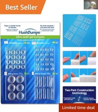 104 Pezzi Paracolpi in Gel Ultra Silenziosi - Riduzione del Rumore per Chiusura Liscia Armadio