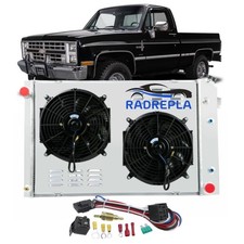 CU716 3 Row Aluminum Radiator for 1973-1991 Chevy GMC C10 C20 C30 C1500 C2500...