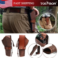 TOURBON Leather Revolver Holster Pistol Belt Case Shooting Gun Storage Gift US
