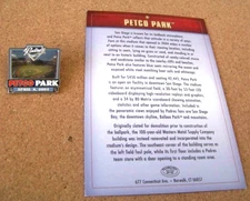 Petco Park photo pin, card W&W Willabee & Ward SD San Diego Padres MLB