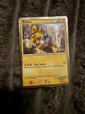 Pokémon Raikou HGSS19 HGSS Trainer Kit 80 HP Promo Basic Holo English