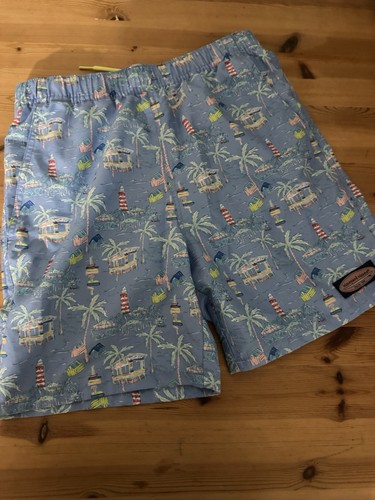 Vineyard Vines Boys Medium 12-14 Chappy Swim Trunks Tropical - Picture 4 of 6