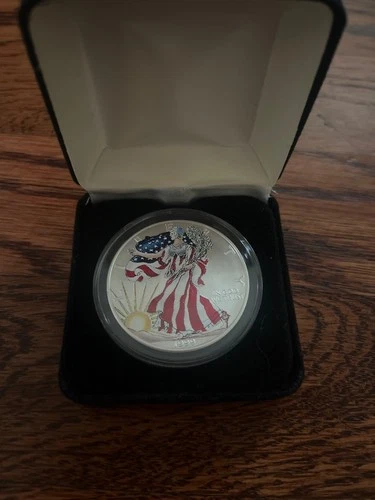 American Eagle silver dollar 1999 colorized uncirculated