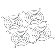 80mm Fan Finger Grill, 4 Pack Metal Grill Protector Guard, Silver