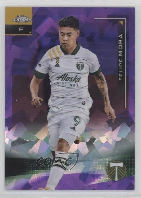 2021 Topps Chrome MLS Sapphire Edition Purple /10 Felipe Mora #112 Rookie RC