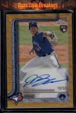 2025 Topps Chrome Jake Bloss Rookie Autographs Gold Refractors Blue Jays /50