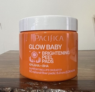 Pacifica Glow Baby Resurfacing Peel Pads 60 Count AHA BHA Exfoliating Pads