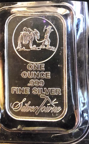 Silvertowne Mint Mule & Prospector Rare Sealed Bullion-0.999 Silver 1 Oz Art Bar