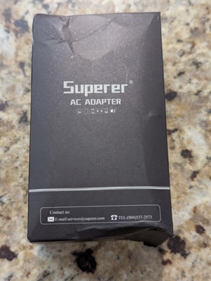 Superer AC Adapter Fast Charger Dual USB and USB-C with 5 ft Cable White