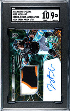 2021 Panini Spectra #135 Joey Bart NEON GREEN PRIZM /25 SGC 9 w/10 AUTO RC