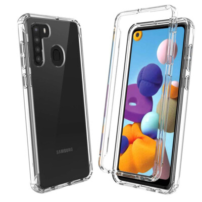 Für Samsung Galaxy A21 - Full Protect Clear Shockproof Bumper Gel Case Cover