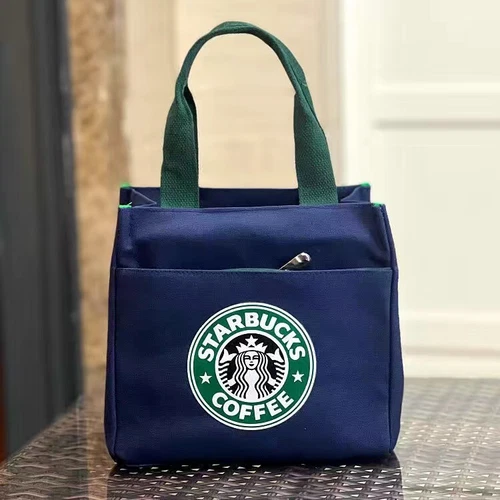 2024 Neu Starbucks* Canvas Beuteltasche Praktische Brotzeittasche Umweltfreundlich Tragetasche Einkaufstaschen - Bild 14 von 23