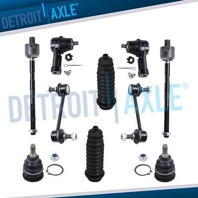 Ball Joints Inner Outer Tierods Sway Bar Links for FWD Dodge Avenger Sebring