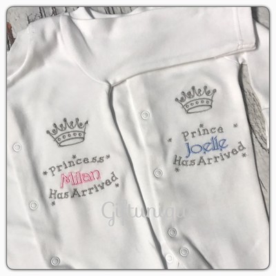 personalised baby sleepsuit and hat