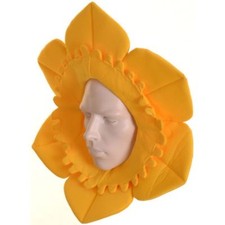 Deluxe Hooded Daffodil Novelty Hat Welsh Wales Cymru Rugby Football Supporter