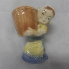 Royal Copley Dutch Girl Barrel Bucket Planter