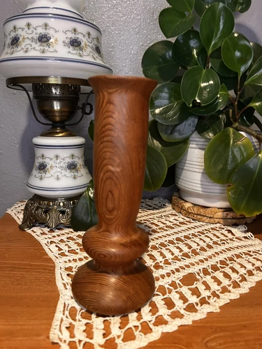 Vintage California Redwood Avenue of the Giants Vase or Candleholder