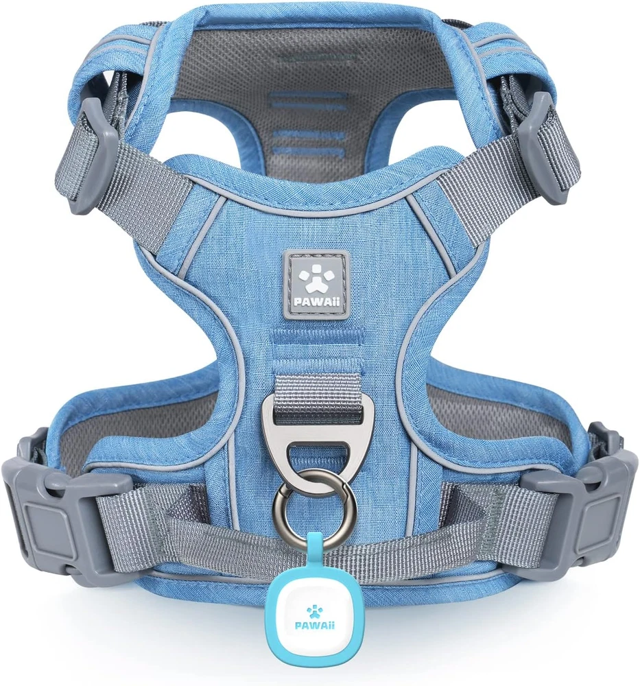 Dog Harness for Small Dogs, Dog Harness with Pet ID Tag, No Choke Dog Harness, A