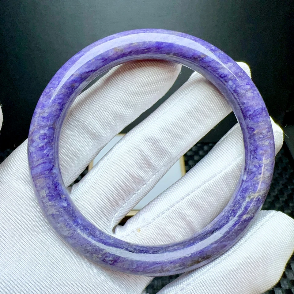 Brazalete Brazalete Cristal Piedras Preciosas Cristal Charoite Morado Natural 58,8 mm AAA Foto 4 de 4