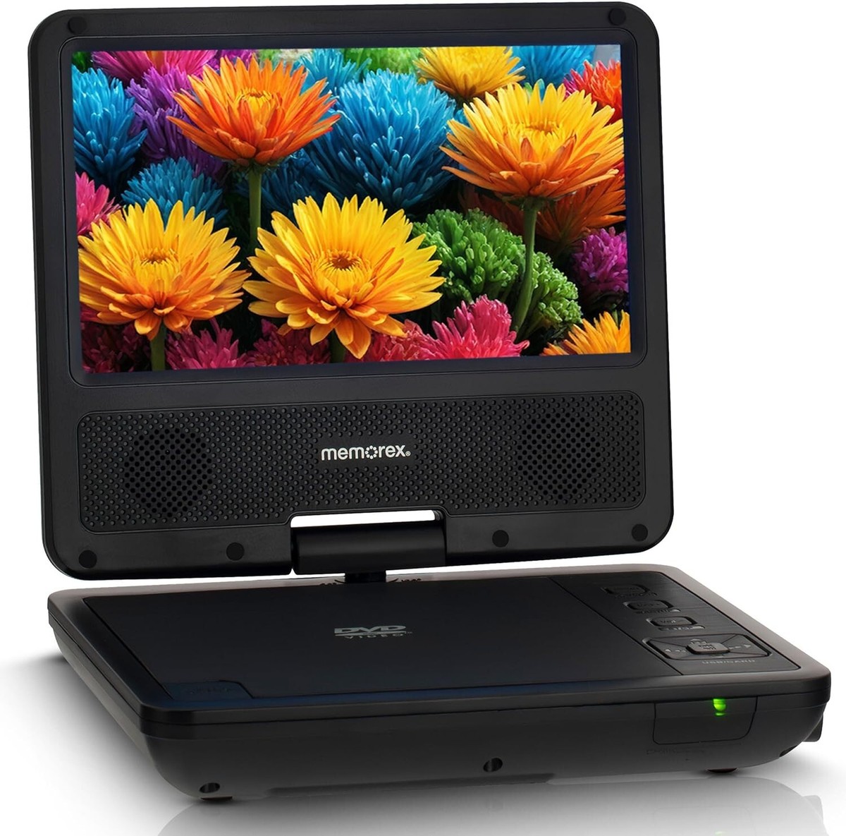 Memorex MX-SDV07 7 inch Portable DVD Player Swivel Screen USB SD