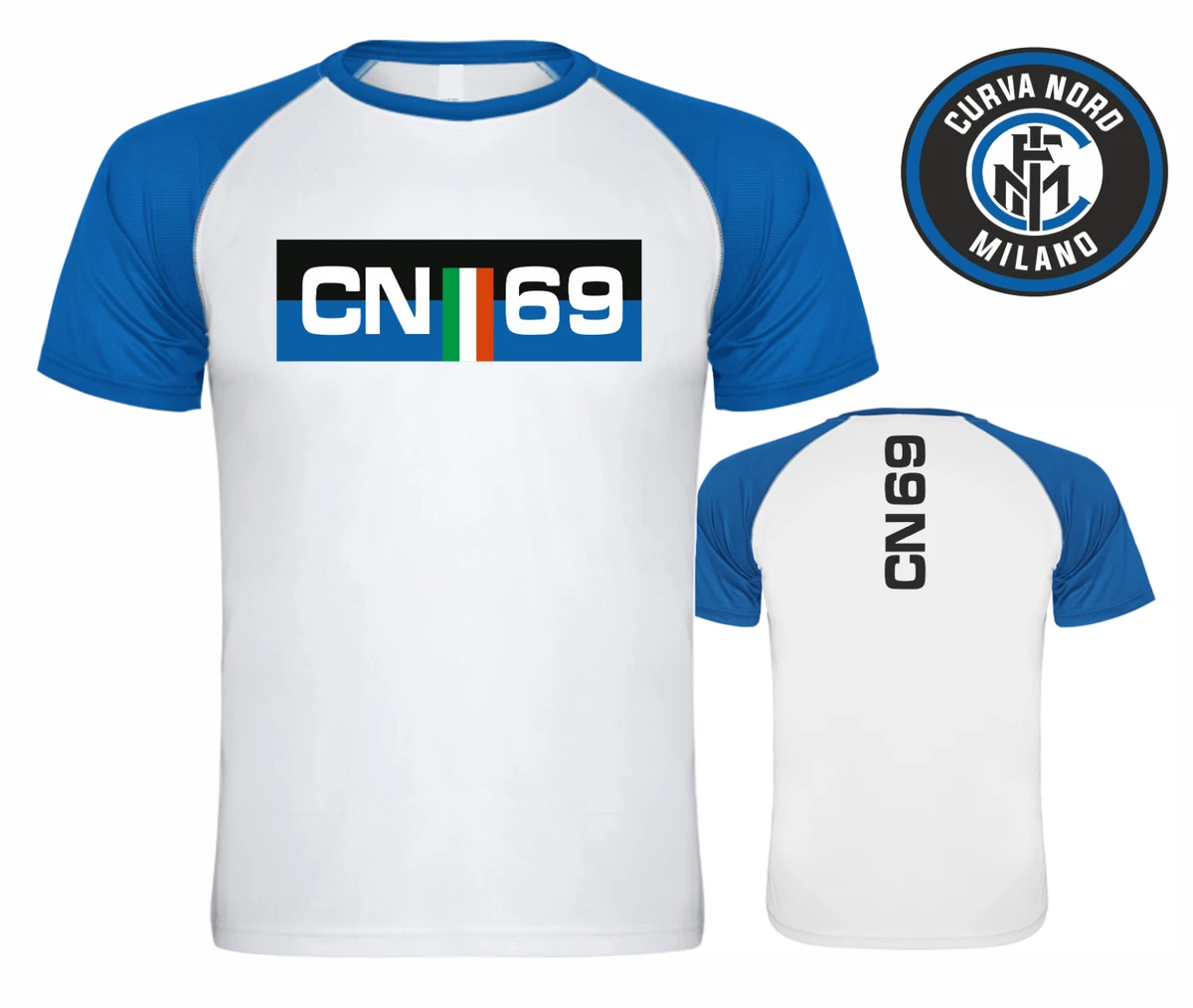 Maglietta Inter Amala Curva Nord - Nero - Cotone Pettinato 100% Con Stampa Eco-Tech - Taglie Dalla S Alla XXL