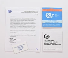 Colt Cowboy Single Action Revolver (SAA) 1998 Manual, 1991 Repair Stations List