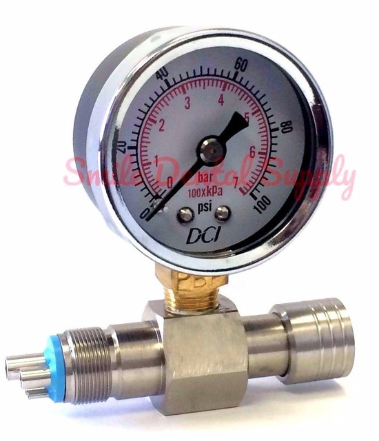 Handpiece Pressure Test Gauge 0100 PSI DCI 7267 Dental eBay