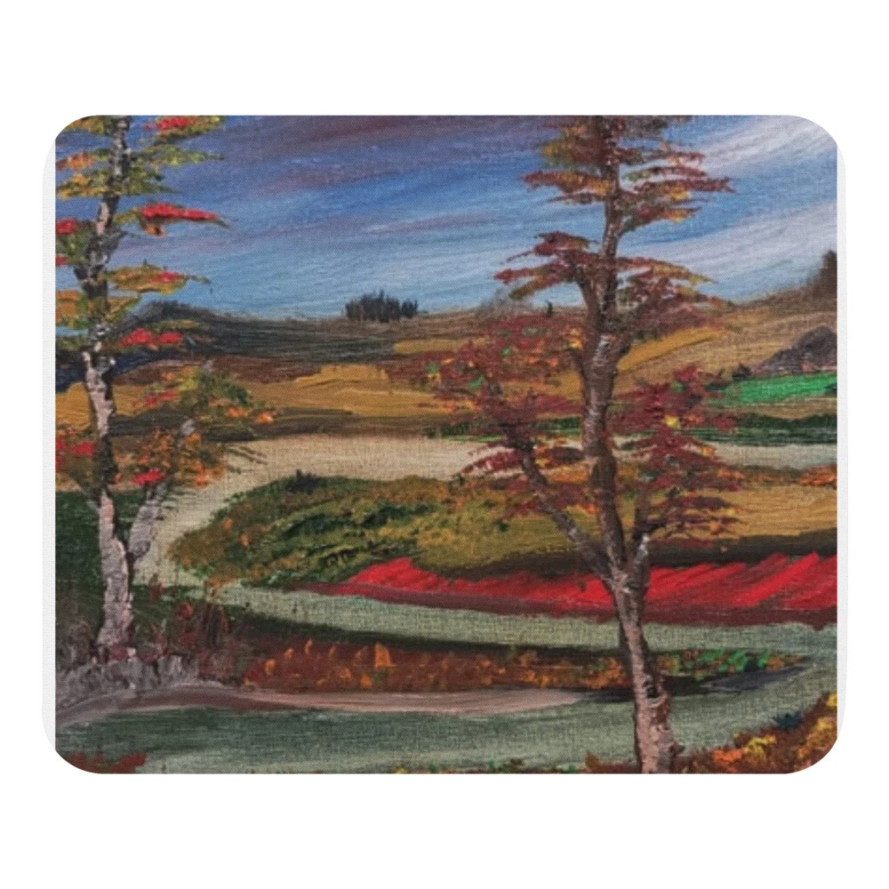 Tapis de souris oeuvre originale village heureux