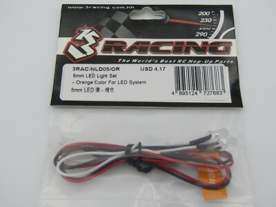 3 Racing 5mm Licht Set - Farbe Orange für LED System - 3RAC-NLD05/OR