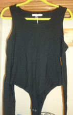 AVEC LES FILLES BLACK LONG SLEEVE CLASSIC BODYSUIT NWT SZ L