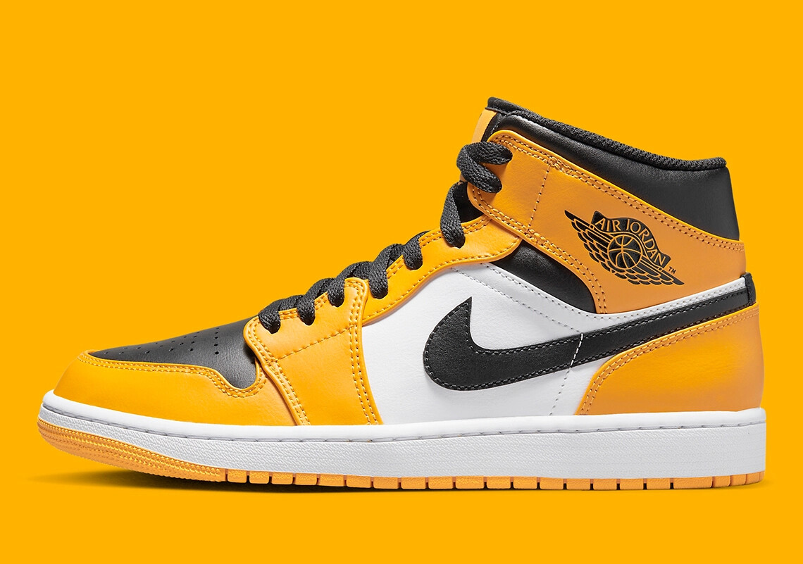 Buy Nike Air Jordan 1 Mid Shoes Taxi Yellow Black White 554724-701 Men's or GS NEW Online at 