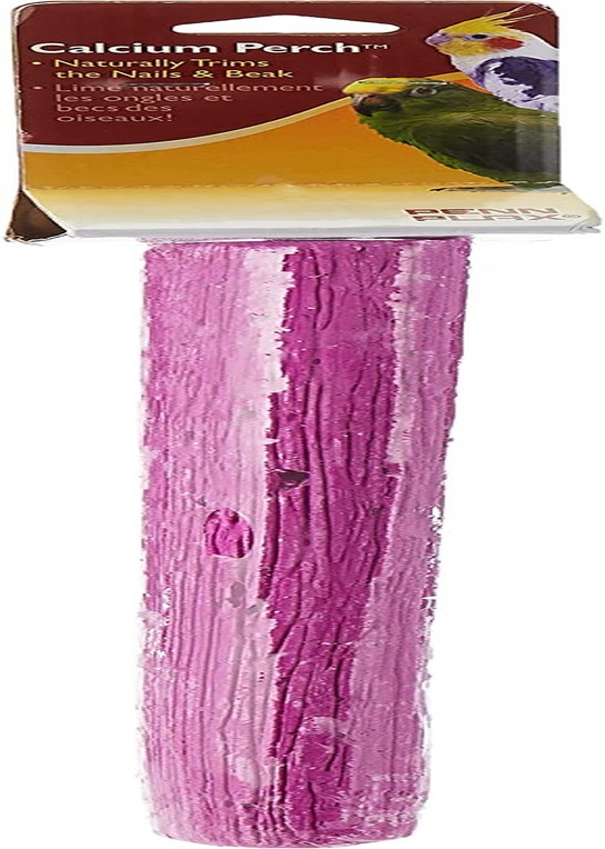 PENN-PLAX Bird-Life Calcium Bird Perch &ndash; Naturally Trims Nails & Beak &ndash; Great fo