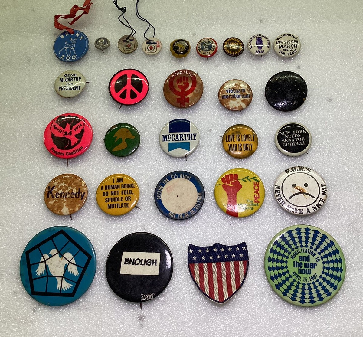 Lot of 27 Anti Vietnam War Button era Protest Peace 1941 1971 | eBay