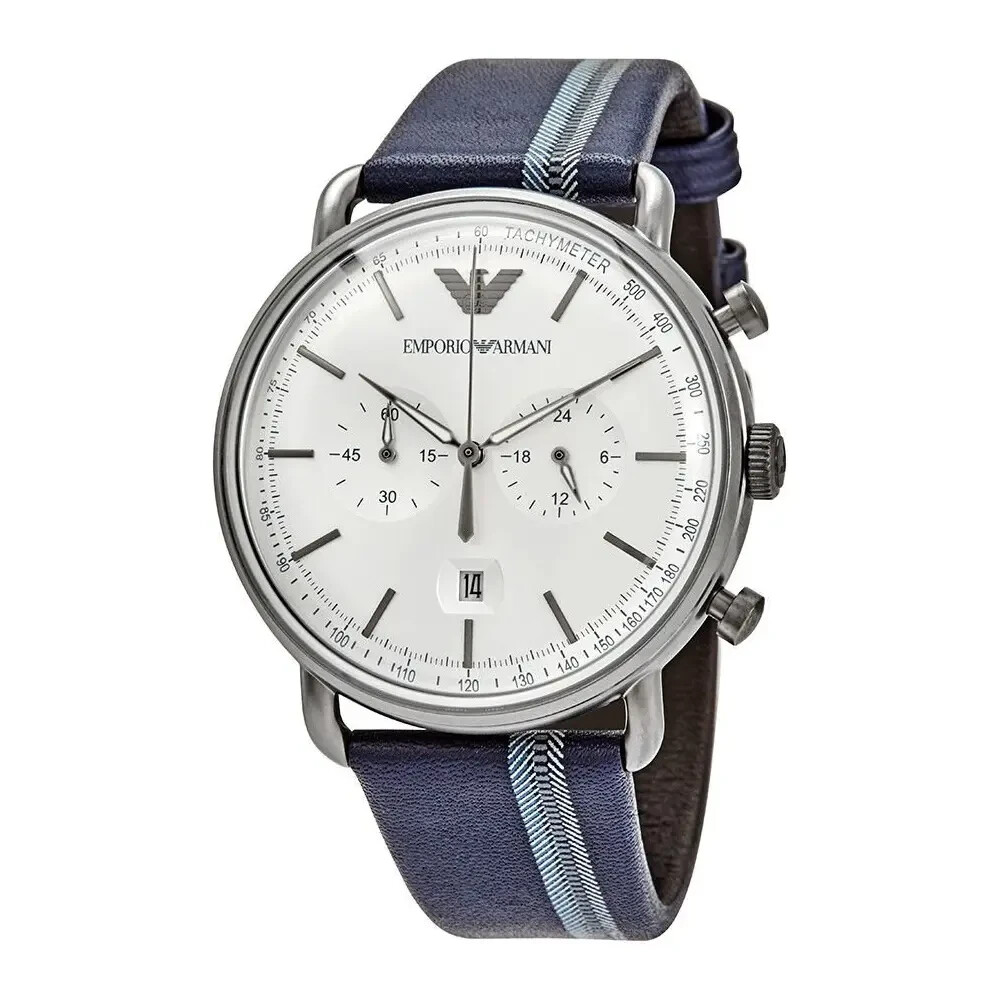 Emporio Armani AR11202 Quartz Chronograph Silver Dial Men's Emporio Armani AR11202 Quartz Chronograph Silver Dial Men's