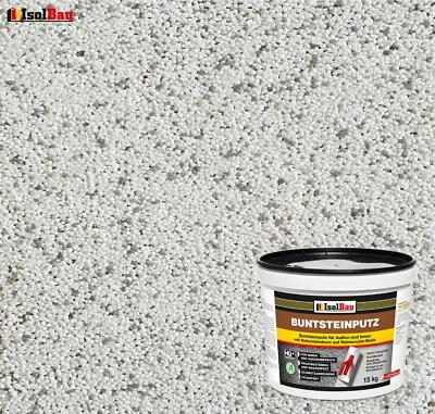 ISOLBAU -Buntsteinputz Mosaikputz BP 70 (weiss, grau) 15 kg Absolute ProfiQualität