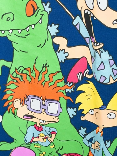 Nickelodeon Vintage 90s Style Cartoons Womens Juniors S (3-5) Sweater & Mask NEW - Picture 4 of 15