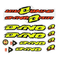 1993 DYNO - AIR decal set with fluro text -  for chrome frame