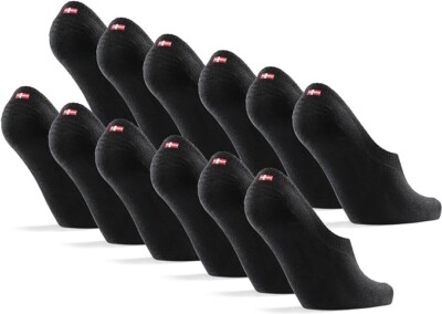 DANISH ENDURANCE Trainer Socks Cotton No Show Non Slip Size 3-5 Silicone  Heel 62 UK