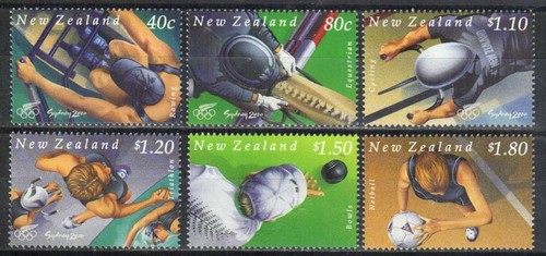 Neuseeland Briefmarke 1666-1671 - Olympische Sommerspiele 2000