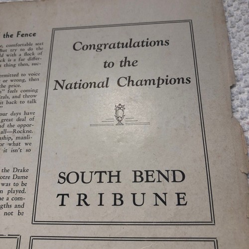 Univ. of Notre Dame 1930 Official Football Review. Coach Rockne/Nat'l Champions - Picture 11 of 12
