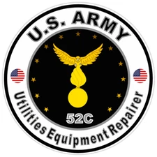 US Army Utilities Equipment Repairer Bumper Sticker Military Vinyl Decal 5"