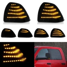 Smoke LED Side Mirror Turn Signal Lights For Dodge Ram 1500 2500 3500 68302828AA