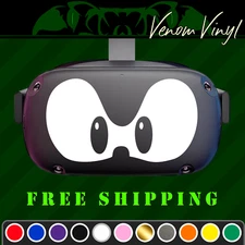 Hedgehog Eyes Vinyl Decal Fits: Oculus Quest / Rift PSVR Headset