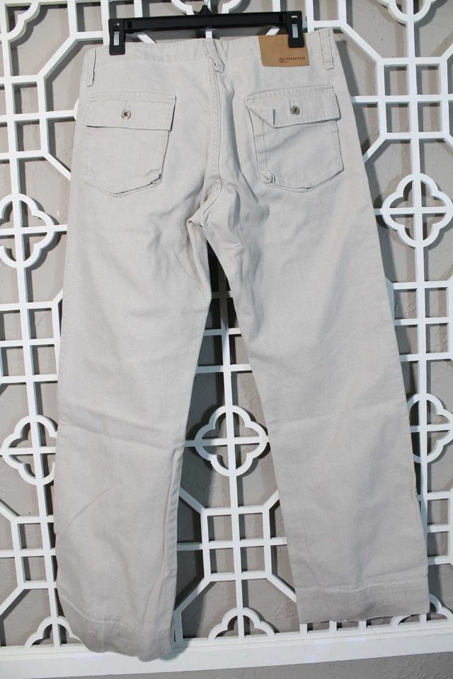 Vintage Guess Pants Womens 31 Beige Khaki Button Fly Rugged Boyfriend 90s 33x30 - Image 2 of 4