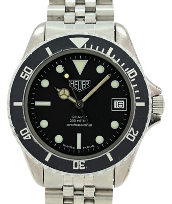 Heuer 37mm (Pre-Tag) 980.033 Professional 1000 Series Black