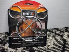 Mr BBQ Beer Can Chicken Roaster Chrome 06126Y NEW Bar-B-Q Grill Accessories