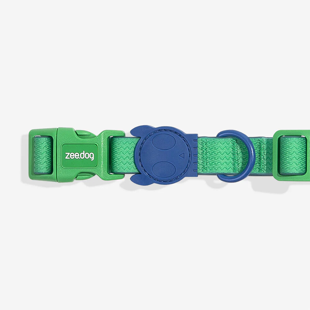 NeoPro Apex Green Blue Dog Collar Waterproof Outdoor Resistant