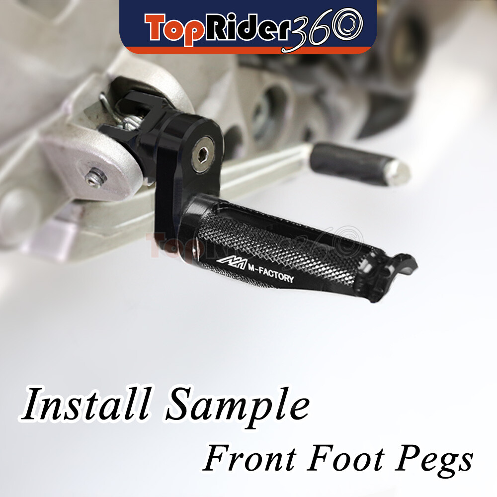 BLACK Front Foot Pegs 25mm Lower Shinobi For Honda CB900F